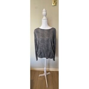 Joie Grey Snakeskin Print Wool Blend Long Sleeve Sweater XS K021-8232E